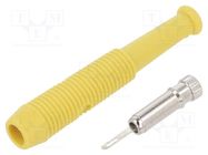 Connector: 2mm banana; socket; 6A; 60VDC; Overall len: 39mm; yellow HIRSCHMANN T&M