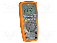 Digital multimeter; LCD; VDC: 0÷1kV; VAC: 0÷1kV; I DC: 0÷10A; 0÷40MΩ SONEL