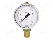 Manometer; 0÷400bar; Class: 2.5; 100mm; -20÷60°C; IP65; steel WIKA