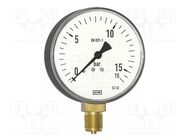 Manometer; 0÷1.6bar; Class: 1.6; 100mm; Temp: -40÷60°C; IP54; 111.20 WIKA