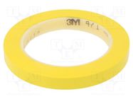 Tape: marking; yellow; L: 33m; W: 12mm; Thk: 0.13mm; 2.5N/cm; 130% 3M