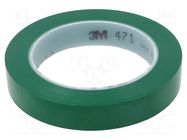 Tape: marking; green; L: 33m; W: 19mm; Thk: 0.13mm; 2.5N/cm; 130% 3M