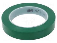 Tape: marking; green; L: 33m; W: 19mm; Thk: 0.13mm; 2.5N/cm; 130% 3M