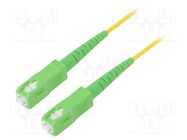 Fiber patch cord; OS2; SC/APC,both sides; 15m; LSZH; yellow LOGILINK