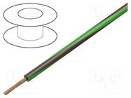 Wire; H05V-K,LgY; stranded; Cu; 0.35mm2; PVC; brown-green; 200m BQ CABLE