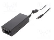 Power supply: switching; 24VDC; 2.7A; Out: 5,5/2,5; 65W; 80÷264VAC XP POWER