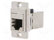 Coupler; DUALSLIM; Cat: 5e; shielded; Layout: 8p8c; 29mm; Mat: metal CLIFF