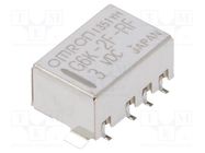 Relay: electromagnetic; DPDT; Ucoil: 3VDC; Icontacts max: 1A; G6K OMRON Electronic Components