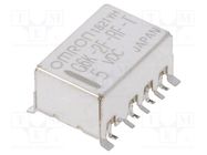 Relay: electromagnetic; DPDT; Ucoil: 5VDC; Icontacts max: 1A; G6K OMRON Electronic Components