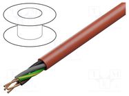 Wire: mains; HDGs; 4G1.5mm2; Insulation: LSZH; Colour: red; Core: Cu TECHNOKABEL