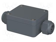 Enclosure: junction box; X: 58mm; Y: 64mm; Z: 34mm; polyamide; IP65 BOPLA