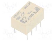 Relay: electromagnetic; DPDT; Ucoil: 9VDC; 1A; 0.3A/125VAC; G6K OMRON Electronic Components