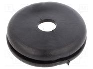 Grommet; Ømount.hole: 18.5mm; Øhole: 6mm; PVC; black; -30÷60°C 