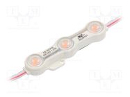 LED; pink; 1.2W; 12VDC; IP68; 160°; No.of diodes: 3; 5730; 66x15mm 