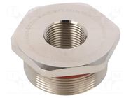 Reduction of threads for glands; Int.thread: M20; brass; nickel HUMMEL