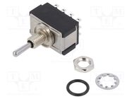 Switch: toggle; Pos: 3; 4PDT; ON-OFF-ON; 6A/125VAC; 6A/6VDC; MTE KNITTER-SWITCH