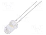 LED; 5mm; white warm; 12000÷14400mcd; 15°; Front: convex; -30÷85°C OPTOSUPPLY