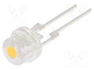 LED; 4.8mm; white warm; 12000÷14400mcd; 33÷38lm; 140°; Pitch: 2.5mm OPTOSUPPLY