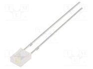 LED; rectangular; 2x4x5mm; white warm; 330÷500mcd; 100°; 20mA OPTOSUPPLY