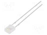 LED; rectangular; 2x4x5mm; white cold; 500÷750mcd; 100°; 20mA 