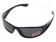 Safety spectacles; Lens: polarised,grey; Resistance to: UV rays LAHTI PRO