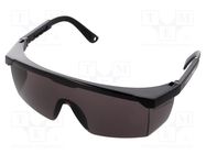 Safety spectacles; Lens: grey; Resistance to: hot metal splashes LAHTI PRO