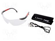 Safety spectacles; Lens: transparent; Features: regulated LAHTI PRO