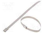 Cable tie; L: 201mm; W: 7.9mm; acid resistant steel AISI 316; 2kN HELLERMANNTYTON