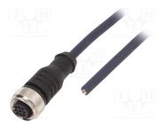 Connection lead; M12; PIN: 4; straight; 10m; plug; 250VAC; 4A; IP69K IGUS