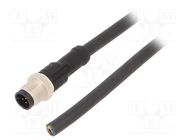 Connection lead; M12; PIN: 8; straight; 1m; plug; 30VAC; 2A; M12A AMPHENOL LTW