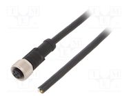 Connection lead; M12; PIN: 5; straight; 2m; plug; 60VAC; 4A; M12A AMPHENOL LTW