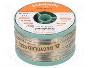 Tin; lead free; Sn99,3Cu0,7; 0.5mm; 250g; reel; 2.5%; Flux: SW26 STANNOL