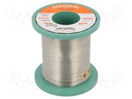 Tin; lead free; Sn99,3Cu0,7; 0.8mm; 500g; reel; 2.7%; Flux: SW26 