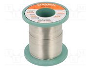 Tin; lead free; Sn99,3Cu0,7; 1mm; 500g; reel; 2.7%; Flux: SW26 