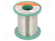 Tin; lead free; Sn96,5Ag3Cu0,5; 0.7mm; 500g; reel; 3.5%; Flux: SW26 STANNOL