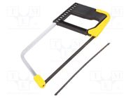 Hacksaw; manual; metal; Blade len: 150mm; JUNIOR; L: 254mm STANLEY