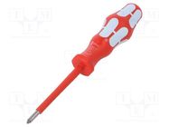 Screwdriver; insulated; Pozidriv®; PZ1; Blade length: 80mm WERA