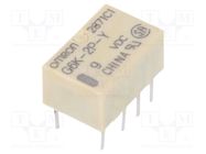 Relay: electromagnetic; DPDT; Ucoil: 9VDC; 1A; 0.3A/125VAC; G6K OMRON Electronic Components