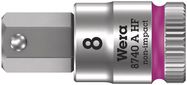 8740 A HF Zyklop bit socket with holding function, 1/4" drive, 8.0x28.0, Wera