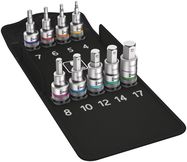 8740 C HF 1 Zyklop bit socket set with 1/2" drive, with holding function, 1 x 4.0x60.0; 1 x 5.0x60.0; 1 x 6.0x60.0; 1 x 7.0x60.0; 1 x 8.0x60.0; 1 x 10.0x60.0; 1 x 12.0x60.0; 1 x 14.0x60.0; 1 x 17.0x60.0; 1 x 50.0x120.0, Wera