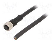 Connection lead; M12; PIN: 8; straight; 1m; plug; 30VAC; 2A; M12A AMPHENOL LTW