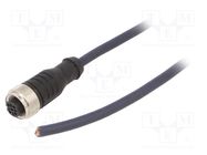 Connection lead; M12; PIN: 4; straight; 5m; plug; 250VAC; 4A; IP69K IGUS