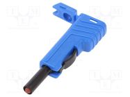 Connector: 4mm banana; plug; 30A; 60VDC; blue; insulated; 2.5mm2 HIRSCHMANN T&M