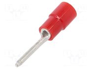 Tip: wire pin; Ø: 1.5mm; 0.3÷1.65mm2; crimped; for cable; insulated NICHIFU