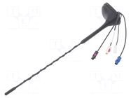Antenna; car top,automotive; 0.4m; AM,DAB,FM,GPS; 0.2m; 12VDC MTA