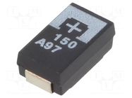Capacitor: tantalum-polymer; low ESR; 150uF; 10VDC; 2400mA; SMD PANASONIC