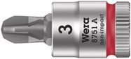 8751 A Phillips Zyklop bit socket, 1/4" drive, PH 3x28.0, Wera