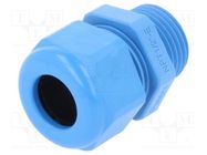 Cable gland; NPT1/2"; IP68; polyamide; blue; UL94V-0; HSK-K HUMMEL