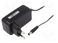 Power supply: switching; mains,plug; 12VDC; 2A; 24W; Plug: EU; 86.2% POS