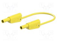 Test lead; 32A; banana plug 4mm,both sides; Len: 0.75m; yellow STÄUBLI